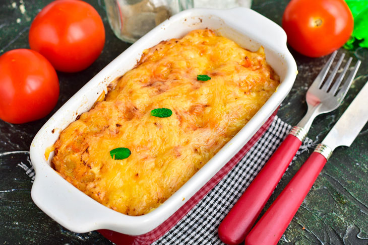 Cabbage casserole with cheese - a delicious vegetable dish