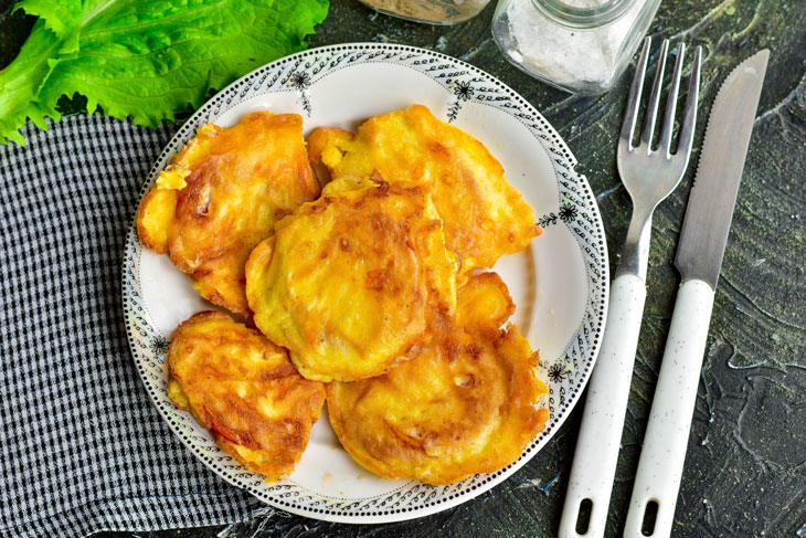 Fried tomatoes in cheese batter - you can safely cook them on the festive table