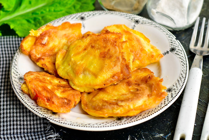 Fried tomatoes in cheese batter - you can safely cook them on the festive table