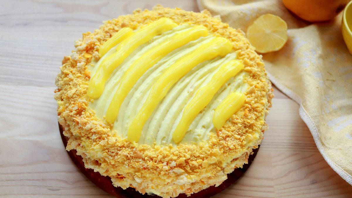 Velvet cake “Lemonnik” – beautiful and very tasty