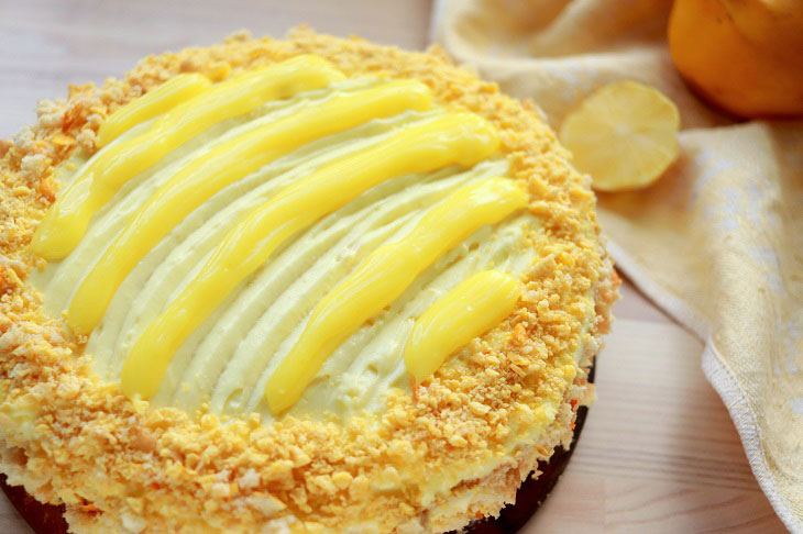 Velvet cake "Lemonnik" - beautiful and very tasty