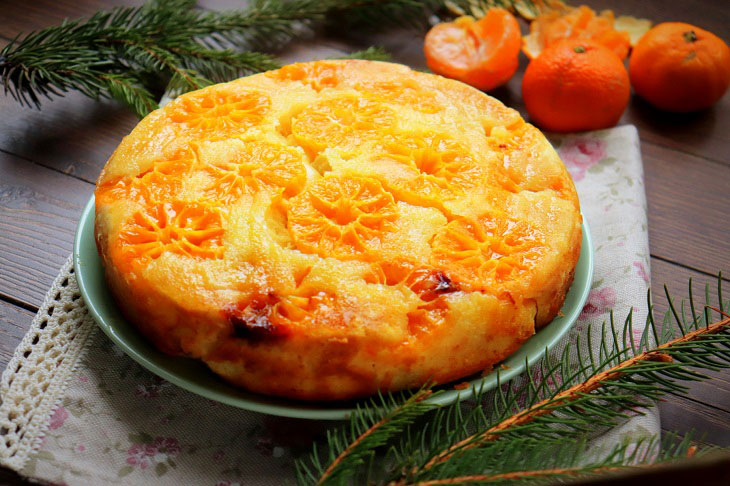 Festive tangerine pie - juicy and fragrant pastries