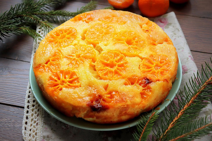 Festive tangerine pie - juicy and fragrant pastries