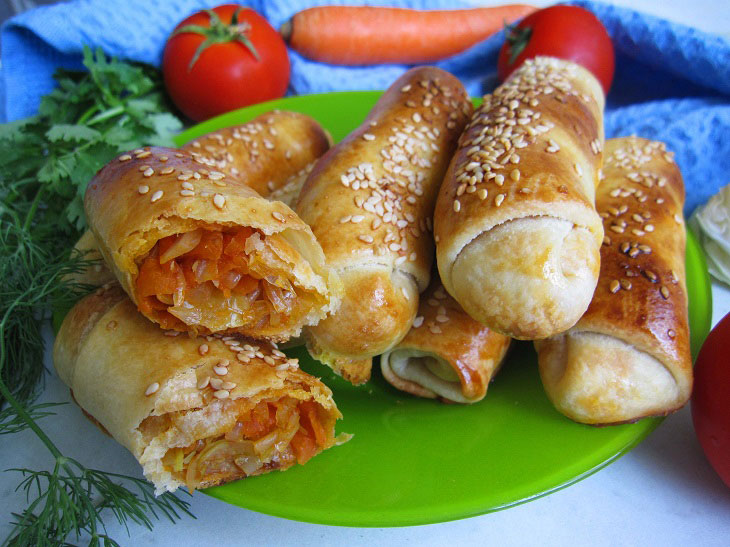 Moldavian pies "Verzere" with cabbage - soft and tender