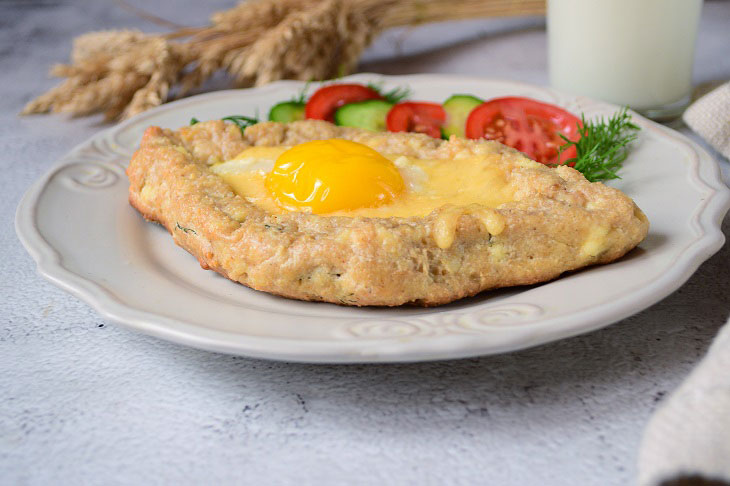 Adjarian khachapuri on oatmeal - tasty and healthy