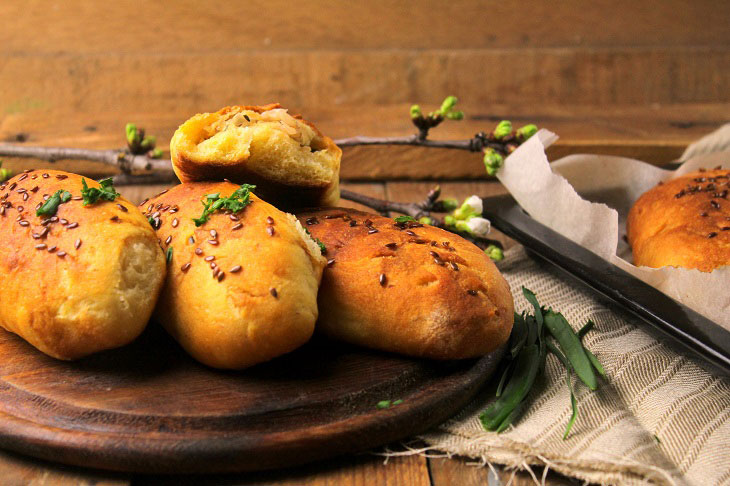 Lenten pies with cabbage - soft, tender and tasty