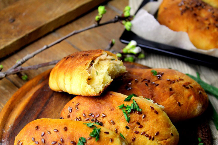 Lenten pies with cabbage - soft, tender and tasty