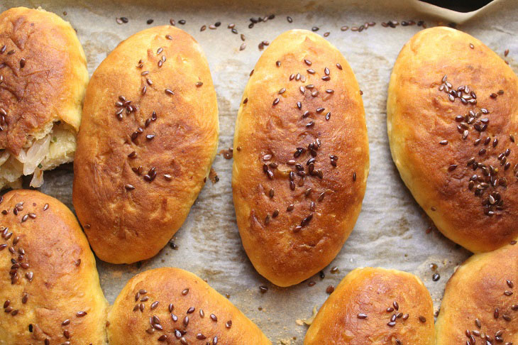 Lenten pies with cabbage - soft, tender and tasty