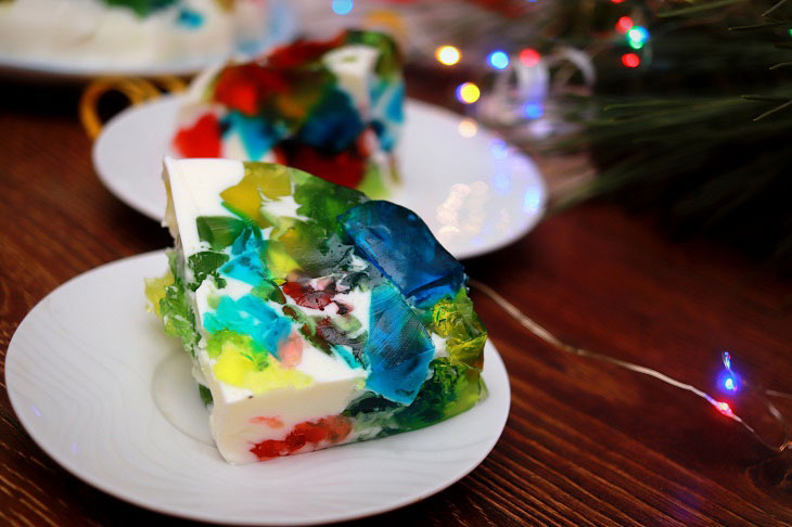 Cake "Broken Glass" - a bright and tasty dessert for the holiday