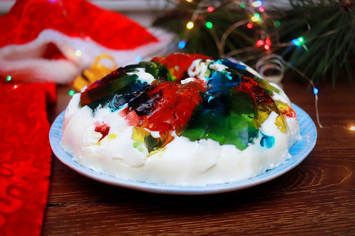 Cake "Broken Glass" - a bright and tasty dessert for the holiday