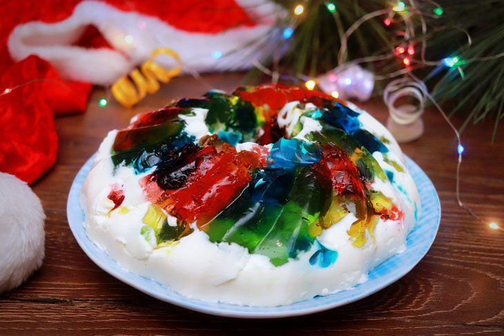 Cake "Broken Glass" - a bright and tasty dessert for the holiday