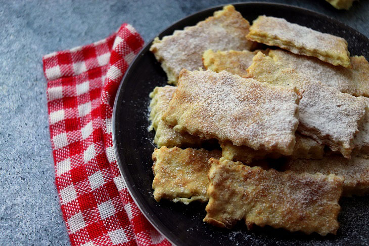 Cookies "Curd tongues" - tasty and crispy