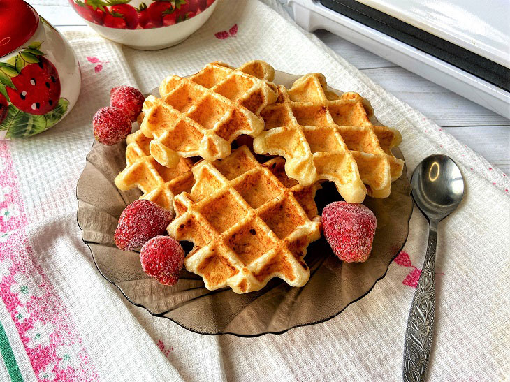 Viennese cottage cheese waffles - a great treat in a hurry