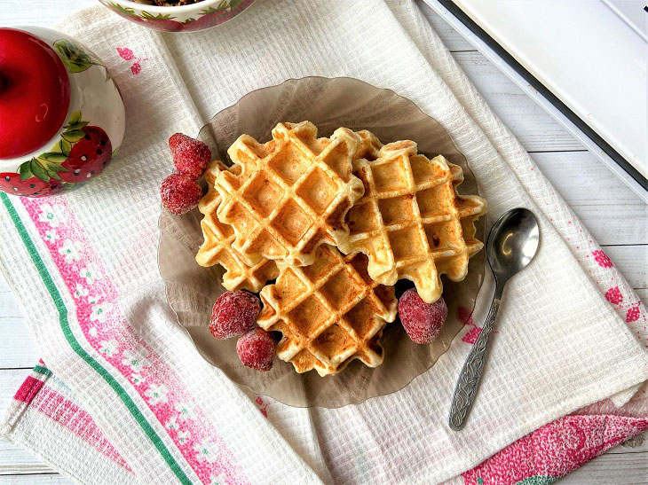 Viennese cottage cheese waffles - a great treat in a hurry