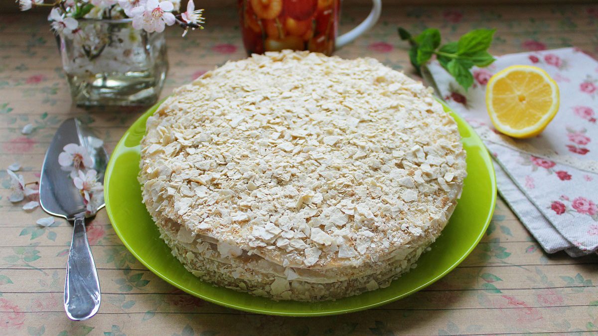 Cake “Napoleon” from pita bread – a great dessert in a hurry