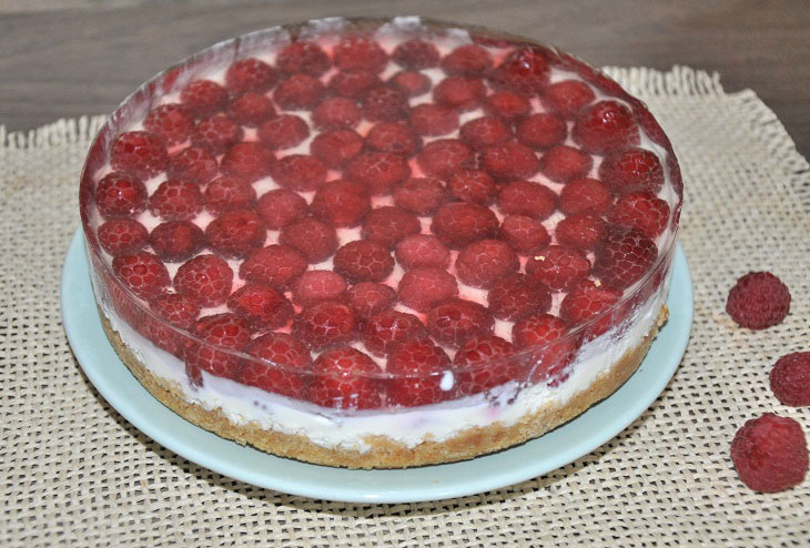 Raspberry cheesecake without baking - the most delicate dessert