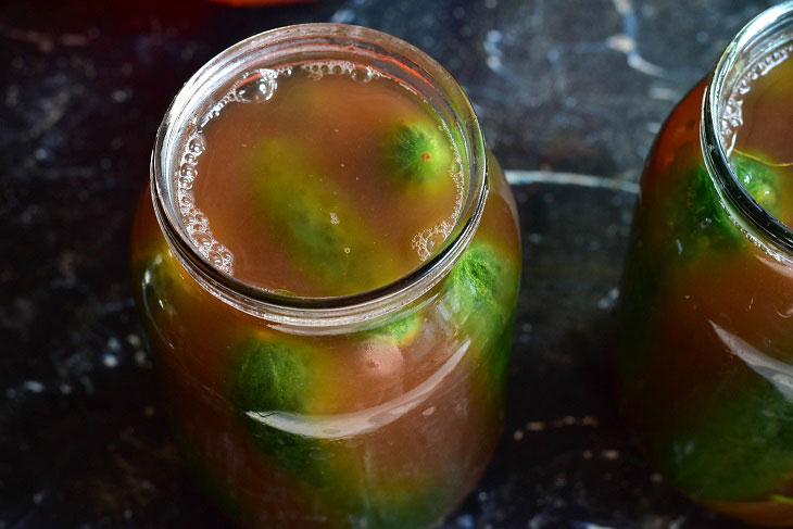 Cucumbers with Krasnodar sauce - excellent preparation for the winter