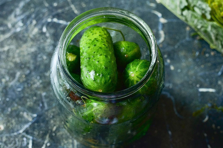 Cucumbers with Krasnodar sauce - excellent preparation for the winter