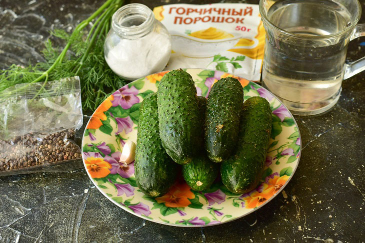 Pickled cucumbers with mustard - original preservation for the winter