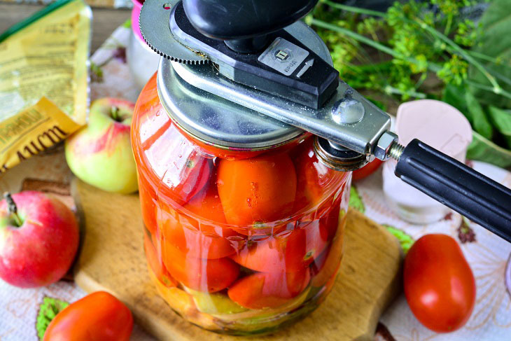 Tomatoes with apples for the winter - a tasty and easy-to-prepare preparation