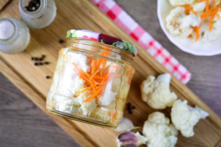 Korean cauliflower for the winter - a healthy and tasty preparation