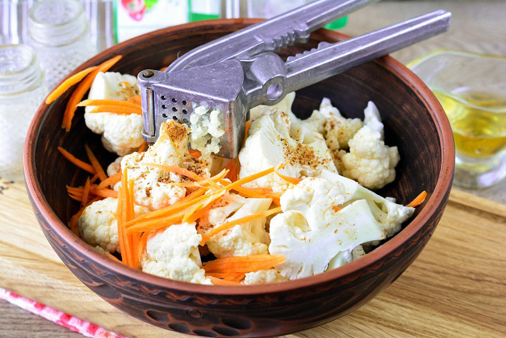 Korean cauliflower for the winter - a healthy and tasty preparation