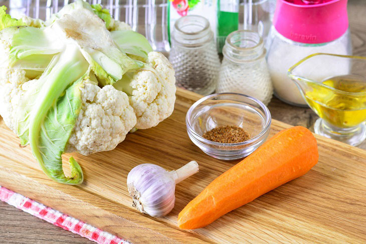 Korean cauliflower for the winter - a healthy and tasty preparation