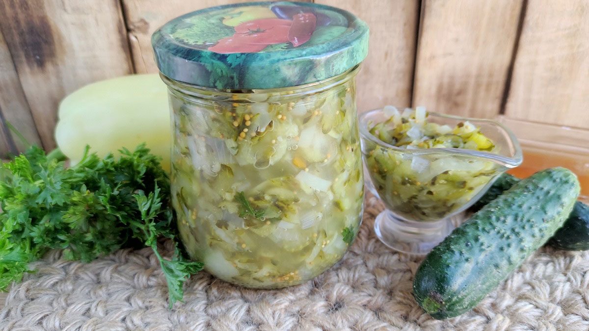 Cucumber relish – a delicious and fragrant sauce for the winter
