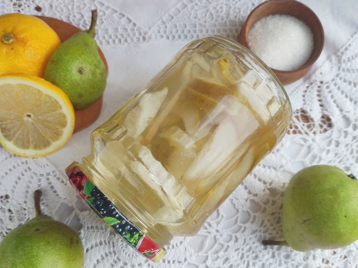 Pear compote for the winter - a simple recipe without the hassle