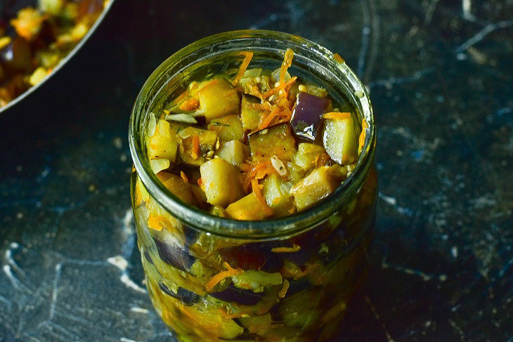 Salted eggplants with garlic for the winter - spicy and fragrant preservation