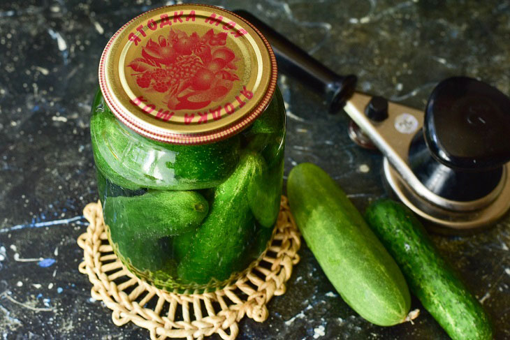 Pickled cucumbers "Children's" without vinegar - crispy and tasty