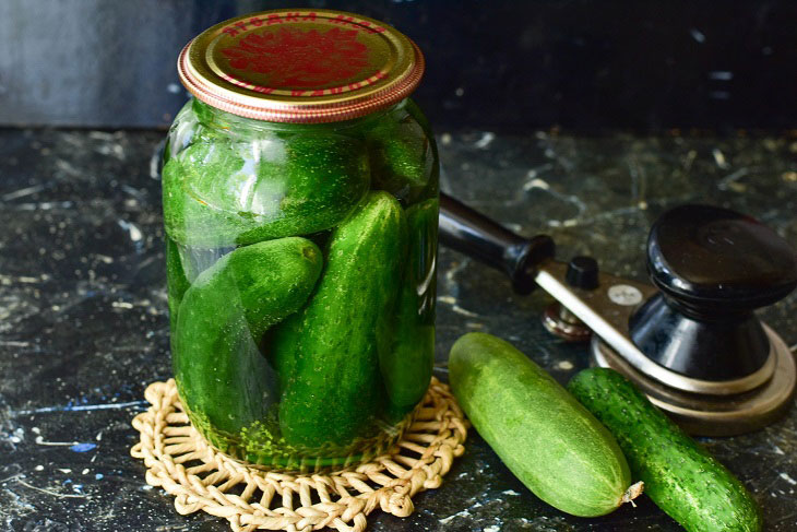 Pickled cucumbers "Children's" without vinegar - crispy and tasty