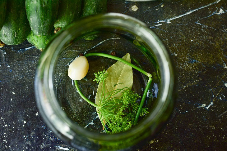 Pickled cucumbers "Children's" without vinegar - crispy and tasty