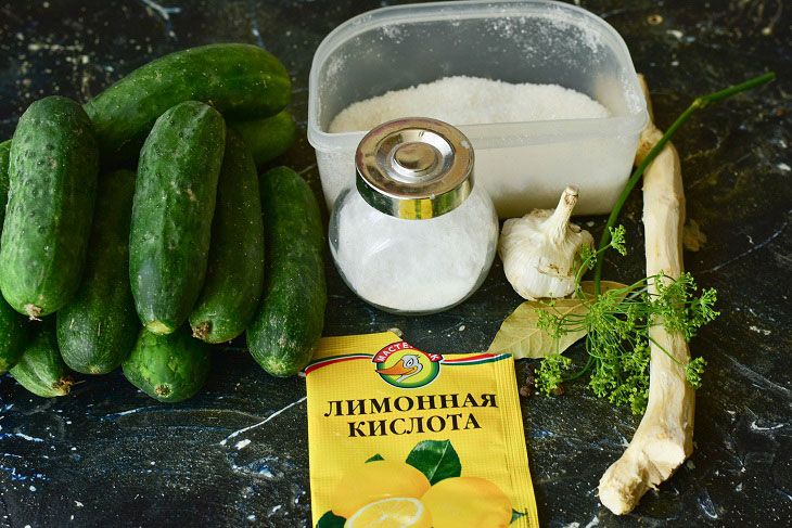 Pickled cucumbers "Children's" without vinegar - crispy and tasty