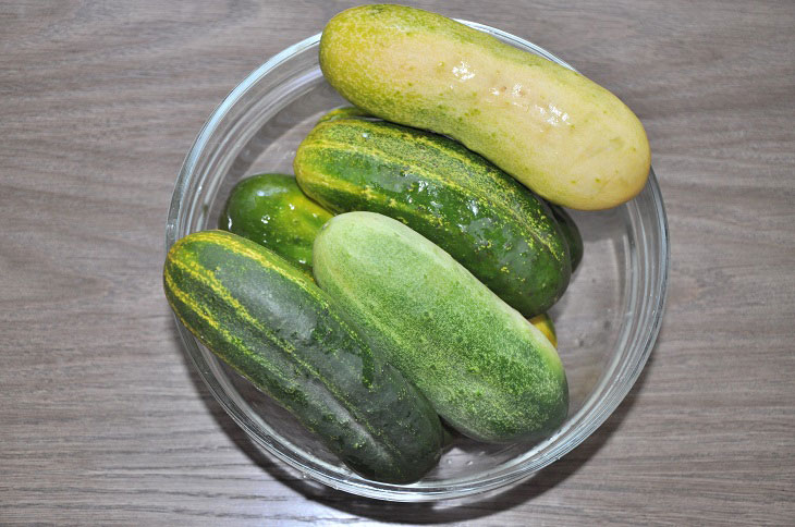 Salad of overripe cucumbers - a great preparation for the winter