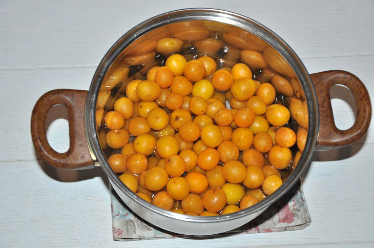 Tkemali from yellow cherry plum for the winter - a spicy and fragrant preparation