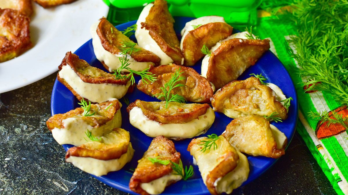 Eggplant slices in Georgian – a delicious snack