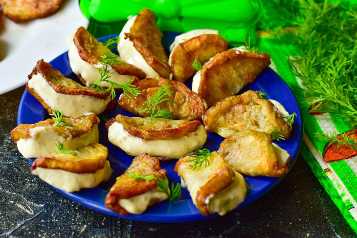 Eggplant slices in Georgian - a delicious snack