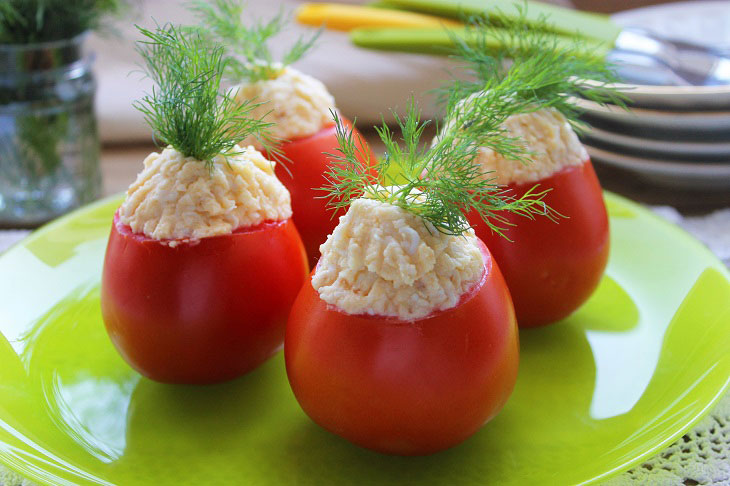 Stuffed tomatoes "Surprise" - a delicious and elegant appetizer