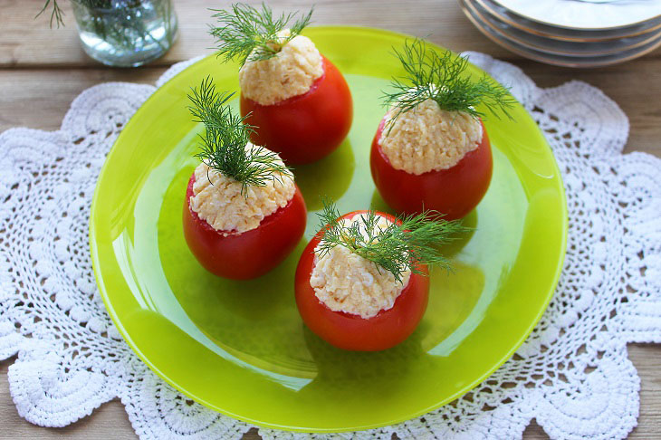 Stuffed tomatoes "Surprise" - a delicious and elegant appetizer