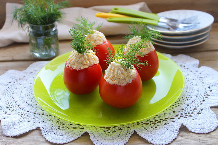 Stuffed tomatoes "Surprise" - a delicious and elegant appetizer