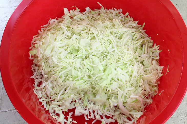 Cabbage salad for the winter - a useful and budgetary preparation