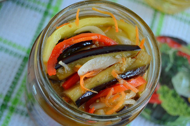 Pickled mildly spicy eggplants - an interesting preparation for the winter