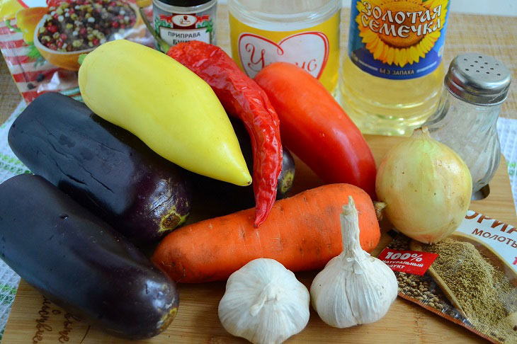 Pickled mildly spicy eggplants - an interesting preparation for the winter