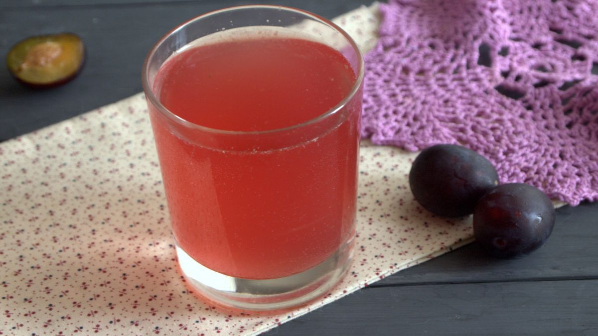 Plum kvass of natural fermentation – a step by step recipe with a photo