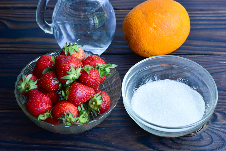 Strawberry compote with orange - step by step recipe with photo