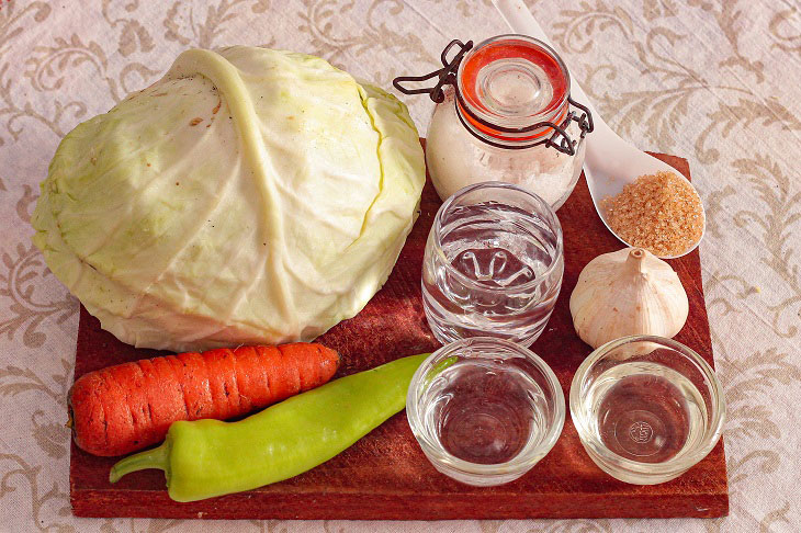 Cabbage "Provencal" instant - juicy and crispy