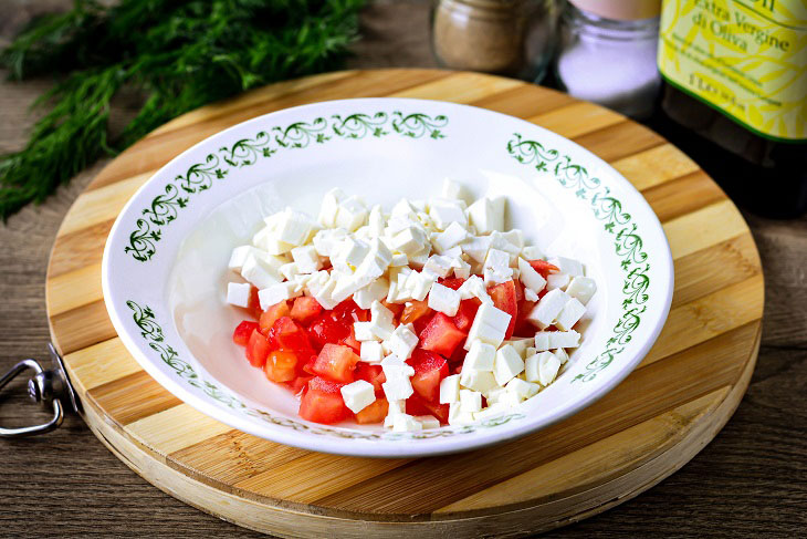 Crostini with tomato and cheese - a delicious Italian-style appetizer