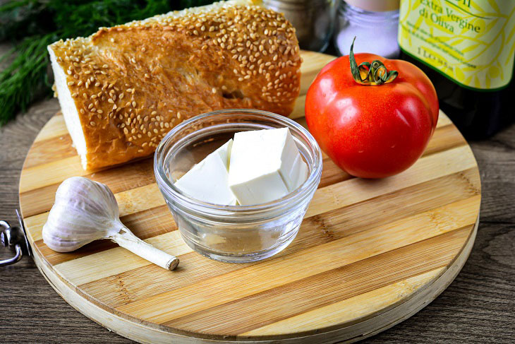 Crostini with tomato and cheese - a delicious Italian-style appetizer