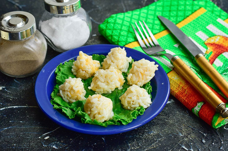 Rice cheese balls - an original and hearty snack